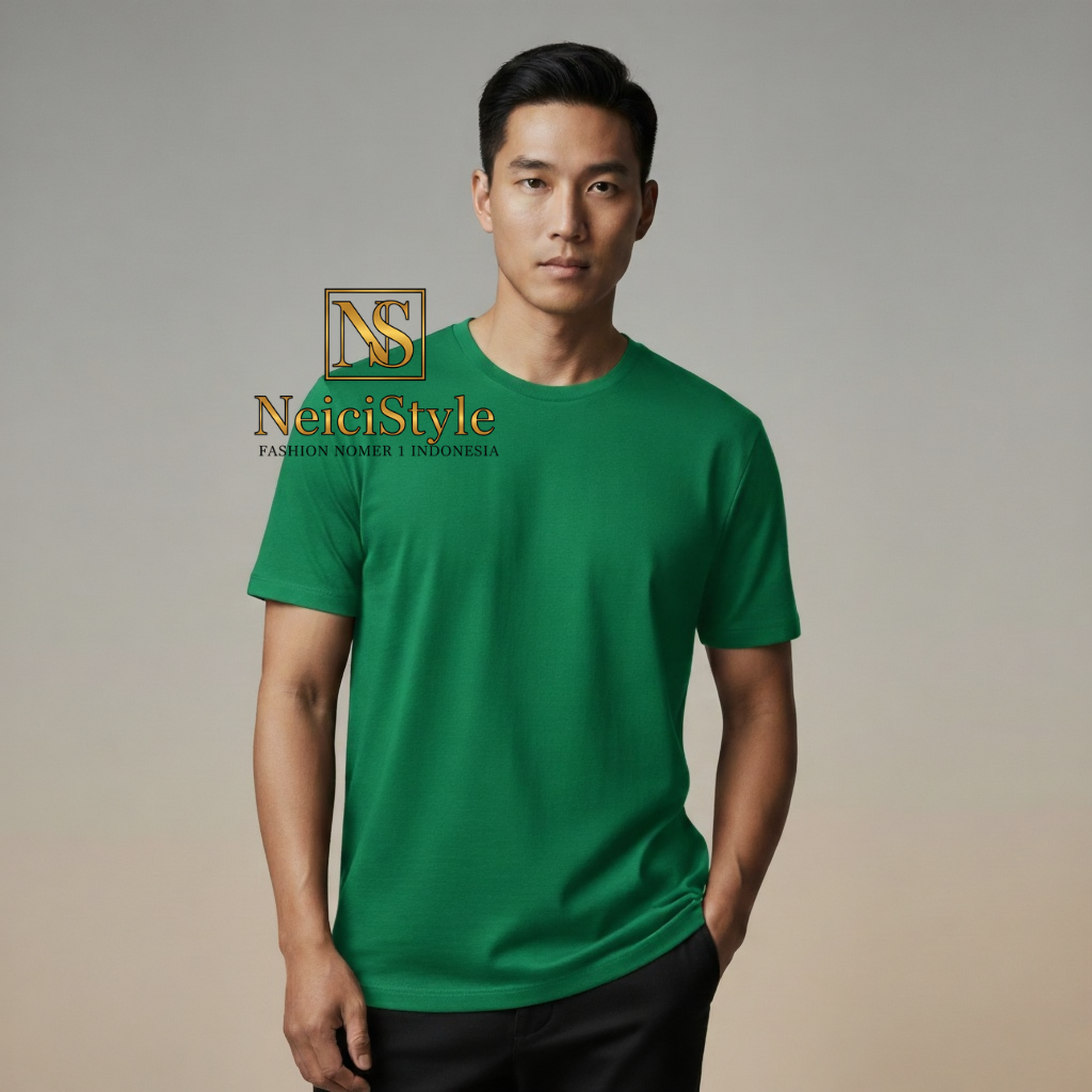Kaos Polos Premium Unisex NeiciStyle – T-Shirt Lengan Pendek Modern Fit | Bahan Adem & Nyaman, Fashion Pria & Wanita