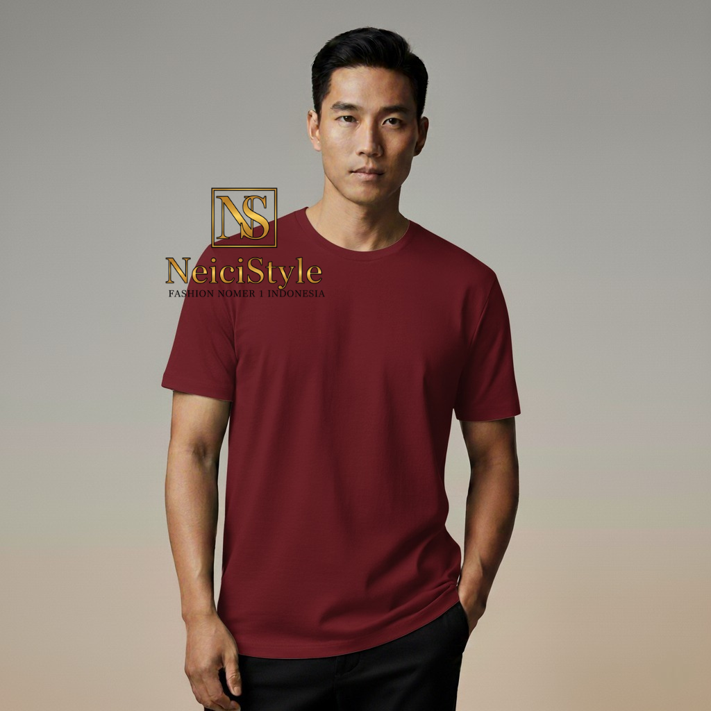 Kaos Polos Premium Unisex NeiciStyle – T-Shirt Lengan Pendek Modern Fit | Bahan Adem & Nyaman, Fashion Pria & Wanita
