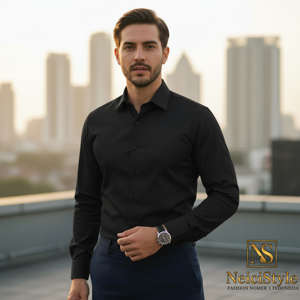 Kemeja Pria Formal Premium Slim Fit Panjang NeiciStyle – Elegant Office & Smart Casual Shirt