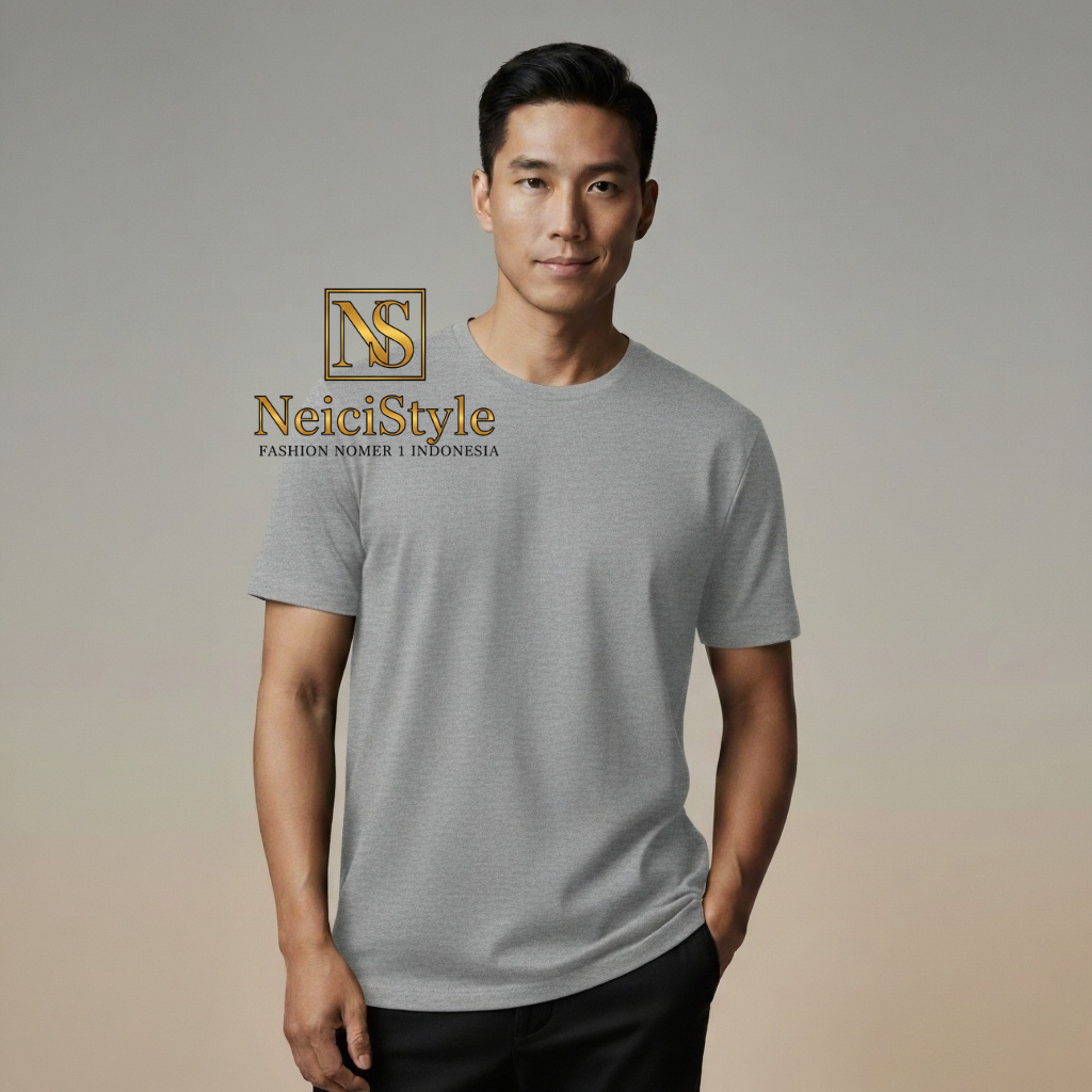 Kaos Polos Premium Unisex NeiciStyle – T-Shirt Lengan Pendek Modern Fit | Bahan Adem & Nyaman, Fashion Pria & Wanita