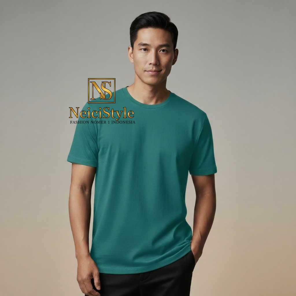 Kaos Polos Premium Unisex NeiciStyle – T-Shirt Lengan Pendek Modern Fit | Bahan Adem & Nyaman, Fashion Pria & Wanita