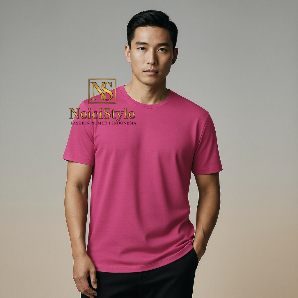 Kaos Polos Premium Unisex NeiciStyle – T-Shirt Lengan Pendek Modern Fit | Bahan Adem & Nyaman, Fashion Pria & Wanita