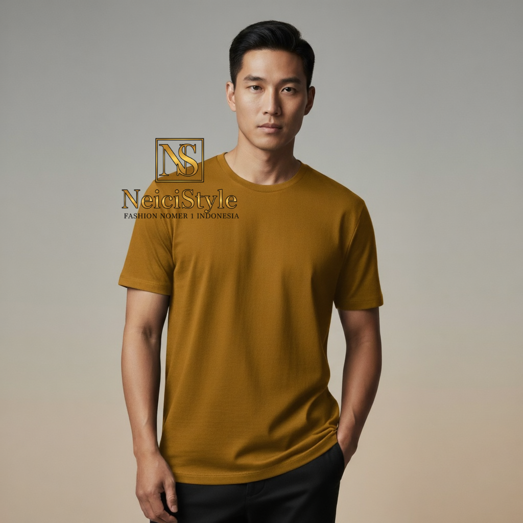 Kaos Polos Premium Unisex NeiciStyle – T-Shirt Lengan Pendek Modern Fit | Bahan Adem & Nyaman, Fashion Pria & Wanita