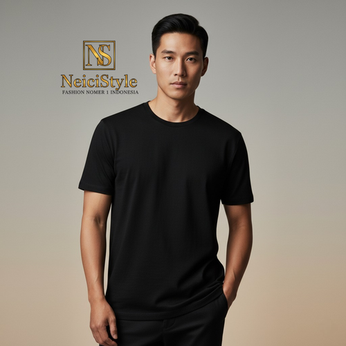 Kaos Polos Premium Unisex NeiciStyle – T-Shirt Lengan Pendek Modern Fit | Bahan Adem & Nyaman, Fashion Pria & Wanita