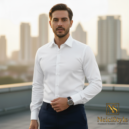 Kemeja Pria Formal Premium Slim Fit Panjang NeiciStyle – Elegant Office & Smart Casual Shirt